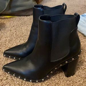 Black Studded Booties